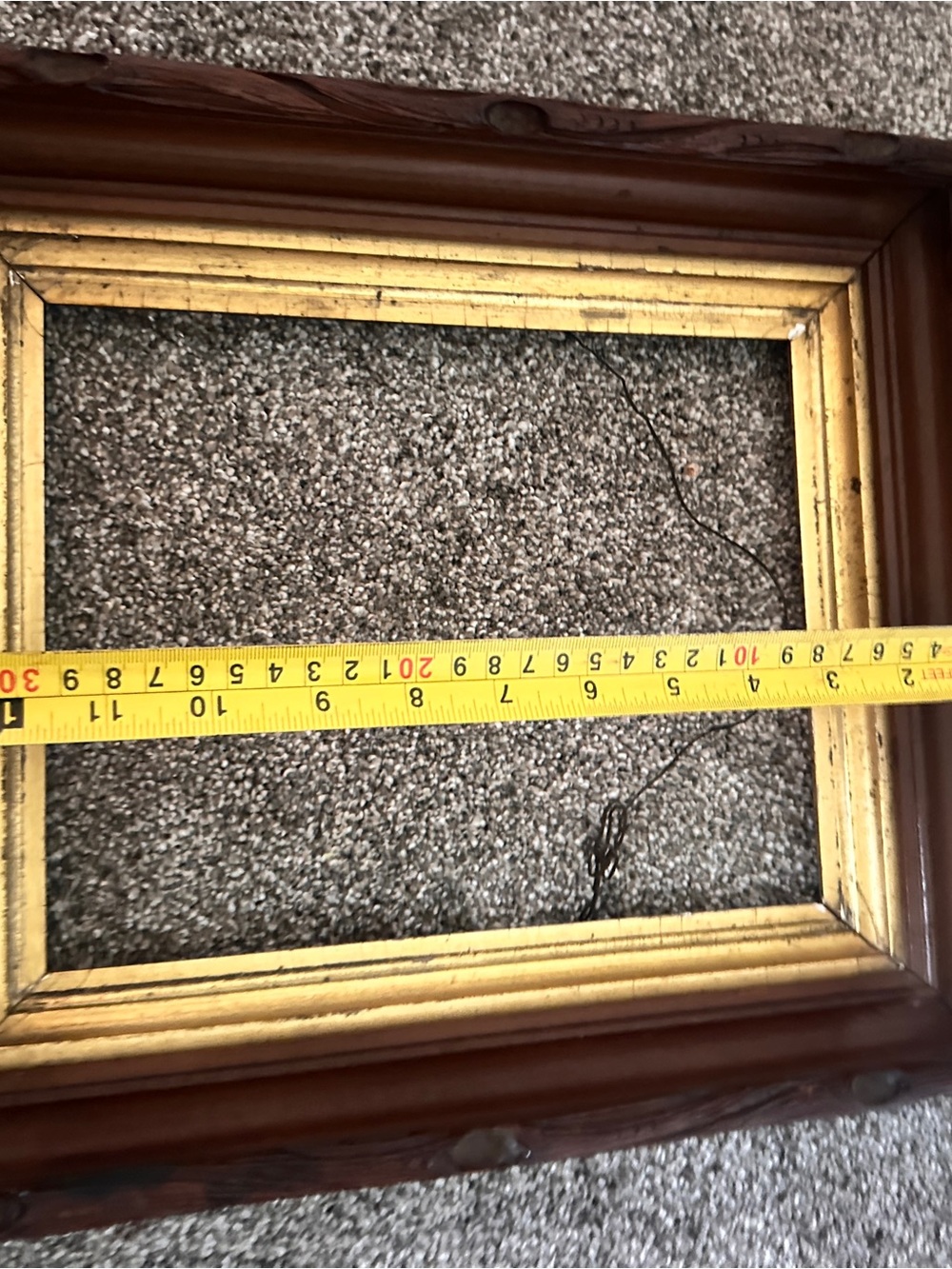 Vintage Victorian 8x10 wood frame with gold - Picture 5 of 8